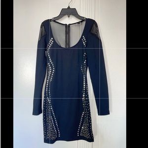 Black bebe studded mini cocktail dress size S